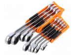 Wrench-set | rattle,combination spanner | 9pcs.
