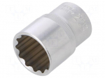 Socket | 12-angles,socket spanner | 22mm | 1/2" | Plating: chromium