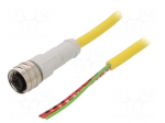 Cable: for sensors/automation | M12 | PIN: 3 | straight | 10m | plug | CSA