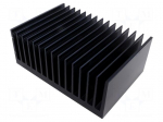 Heatsink: extruded | grilled | black | L: 150mm | W: 215mm | H: 75.5mm
