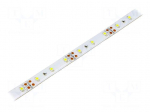 LED tape | white cold | 3528 | LED/m: 60 | 10mm | brown PCB | 120&deg; | 4.8W/m