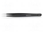 Tweezers | Blade tip shape: sharp | Tweezers len: 125mm | ESD