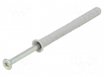 Plastic anchor | with screw | 6x60 | zinc-plated steel | N | 50pcs | 6mm