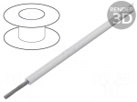 Wire | stranded | Cu | 16AWG | TFE | white | 600V | 30m | 1x16AWG | 100ft