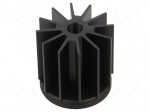 Heatsink | LED | W: 45mm | H: 38mm | black | Shape: round | STAR LED