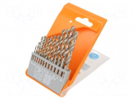 Drill set | for metal | high speed steel | box | 13pcs.