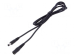Cable | 1x1mm2 | DC 5,5/2,5 plug,DC 5,5/2,5 socket | straight | 1.5m