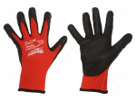 Protective gloves | Size: 9,L | black/red | Resistance to: cutting