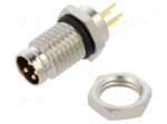 Connector: M8 | male | PIN: 4 | 4A | 48V | IP67 | straight | socket