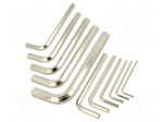 Wrench: hex key-set | steel | 11pcs.