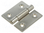 Hinge | Width: 60mm | stainless steel | H: 60mm