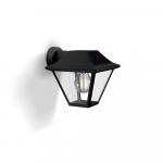 PHILIPS Alpenglow down wall lantern black 1x60W gaismeklis