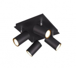 Trio Marley spotlight 4-pc GU10 matt black gaismeklis 802430432 4017807408676