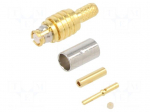 Connector: coaxial | plug | female | SMP | soldering,crimped | straight