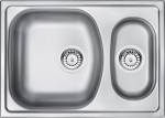 1.5-bowl steel sink