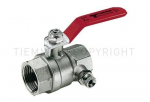 Ventilis ar drenāžas vārstu FF3/4" Drain, ISO228 Lodveida ventilis ar drenāžas vārstu FF