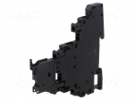 Splice terminal: rail | screw terminal | black | polyamide | ways: 4