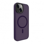 Back panel cover Evelatus Apple iPhone 15 Hybird Case With Magsafe PC+TPU Deep Purple