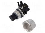 Connector: M12 | 4A | 250V | plug | female | PIN: 4 | IP67 | straight