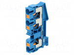 Splice terminal: rail | PT | 57A | 1kV | for DIN rail mounting | blue