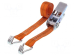 Fastening belt | L: 4m | Width: 25mm | orange | 1000kg