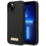 Back panel cover Guess  Guess GUHMP14MSBPLK iPhone 14 Plus 6.7" black/black hard case Silicone Logo Plate MagSafe