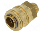 Quick connection coupling | straight | max.35bar | brass | D: 25mm