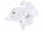 LED lens | rectangular | plexiglass PMMA | transparent | H: 16.7mm