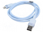 Cable | USB 2.0 | Apple Lightning plug,USB A plug | nickel plated
