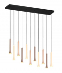 Trio Fiato LED piekarama lampa 11-pc 115 cm matt black/multicolor brushed steel 352011117 4017807616705