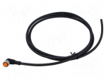 Cable: for sensors/automation | M12 | PIN: 8 | angled | 2m | plug | 30VDC