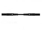 CONTACT PROTECTED INJECTION-MOULDED MEASURING LEAD 4mm 25cm / BLACK (MLB/GG-SH 25/1)