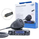 CB radio station PNI Escort HP 6500, multistandard, 4W, AM-FM, 12V, ASQ, RF Gain, included cigarette lighter plug AM/FM switchable only in EU band