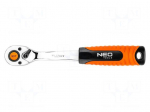Wrench: rattle | 1/4" | with switch | 155mm | Teeth: 90