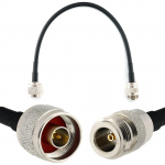 Rangeful N Male / N Female 30cm koaksiaalkaabel &mdash; HF240 (vastab LMR240) HF240-NM-NF-0.3