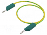Test lead | 60VDC | 30VAC | 32A | Len: 0.5m | yellow-green | MLN 50/2,5