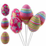 Tooted koju ja aeda // J&otilde;ulu- ja p&uuml;hadekaunistused // Jajka Wielkanocne Na Piku Druciku Kropki Kwiatki Paski Ozdoba Kolorowe 6szt