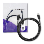 Qoltec USB-C 2.0 male | USB-C 2.0 male | 3m | Black