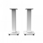 KANTO AUDIO 22" TALL FILLABLE SPEAKER STANDS WITH ISOLATION FEET - WHITE (PAIR)