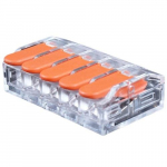 Splicing Connector with Lever, 5x 0.5-6.0mm&sup2;, 40A, 450V, 20pcs