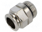 Push-in fitting | straight | -0.99&divide;20bar | nickel plated brass