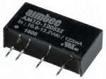 Converter: DC/DC | 1W | Uin: 10.8&divide;13.2V | 5VDC | Iout: 200mA | SIP7 | 2.3g