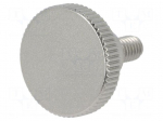 Knob | &Oslash;: 16mm | Ext.thread: M4 | 8mm | H: 9.5mm | stainless steel