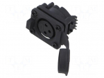 Connector: XLR | socket | female | AXS | 15A | 133V | PIN: 3 | IP65 | angled