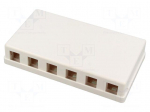 Case | white | Number of ports: 6 | for building in,wall mount