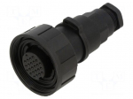 Connector: circular | plug | female | PIN: 25 | 1A | 50V | w/o contacts