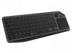 Keyboard | TURBOT 2 | black | USB A | wireless,US layout | touchpad