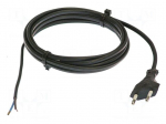 Cable | 2x0.75mm2 | CEE 7/16 (C) plug,cables | PVC | 3m | black | 2.5A