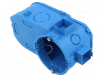 Enclosure: junction box | plaster embedded | polyamide | IP20 | blue
