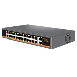 PoE switch 24x100Mbps PoE+ 2x Gigabit UPLINK, 400W